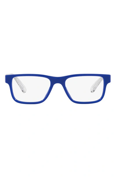Shop Versace Kids' 46mm Rectangular Optical Glasses In Blue