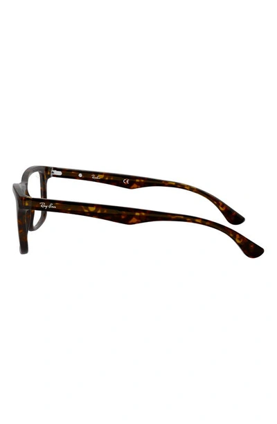 Shop Ray Ban Unisex 53mm Rectangular Optical Glasses In Dark Havana
