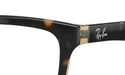 Shop Ray Ban Unisex 53mm Rectangular Optical Glasses In Mixed Yellow