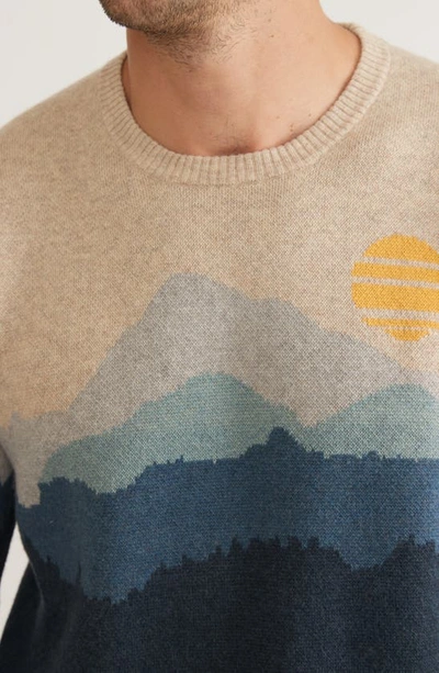 Shop Marine Layer Archive Palpana Sweater In Oatmeal Blue Alps