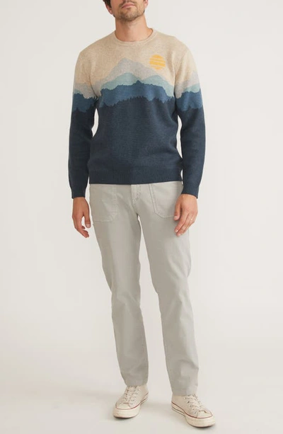 Shop Marine Layer Archive Palpana Sweater In Oatmeal Blue Alps