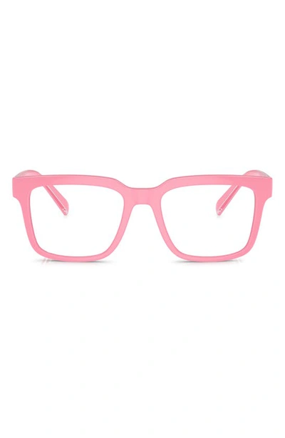 Shop Dolce & Gabbana 52mm Square Optical Glasses In Pink