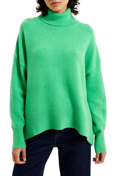 Shop French Connection Vhari Turtleneck Sweater In Poise Green