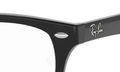 Ray Ban 50mm Square Optical Glasses In Black White