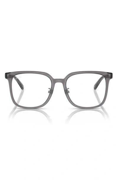 Shop Ray Ban 54mm Square Optical Glasses In Transparent Grey