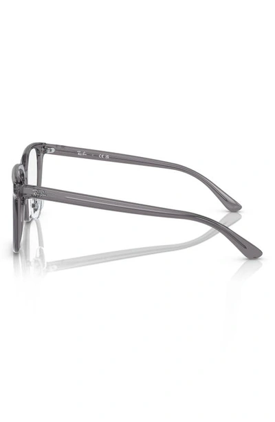 Ray Ban 54mm Square Optical Glasses In Transparent Grey