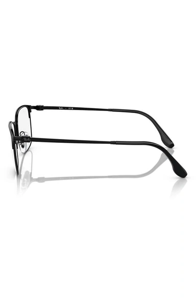 Shop Ray Ban 54mm Rectangular Pillow Optical Glasses In Matte Black