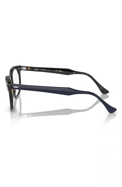 Ray Ban Hawkeye 50mm Square Optical Glasses In Havana