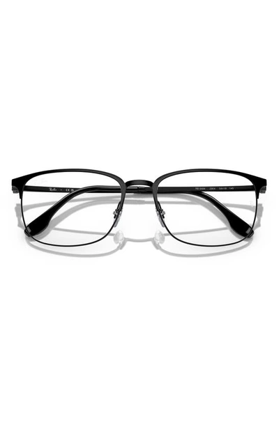 Shop Ray Ban 54mm Rectangular Pillow Optical Glasses In Matte Black