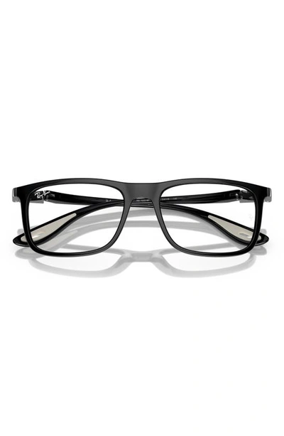 Shop Ray Ban 54mm Square Optical Glasses In Black