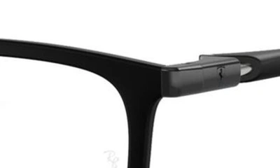 Shop Ray Ban 54mm Square Optical Glasses In Matte Black