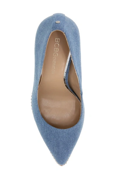 Shop Bcbgeneration Hawti Studded Pump In Denim