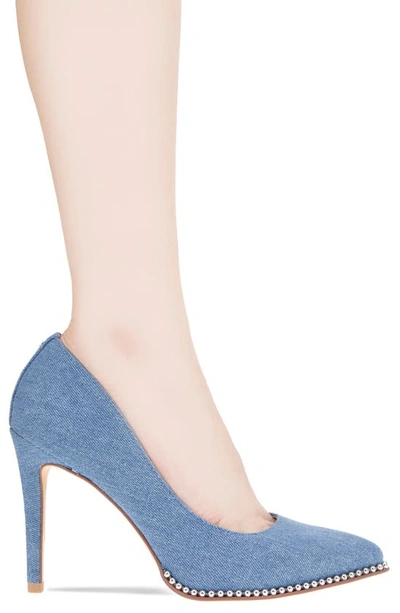 Shop Bcbgeneration Hawti Studded Pump In Denim