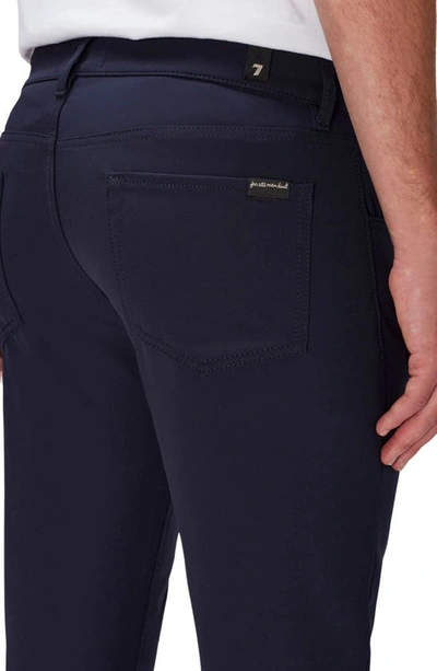 7 For All Mankind Slimmy Tapered Slim Fit Tech Series Pants In Navy