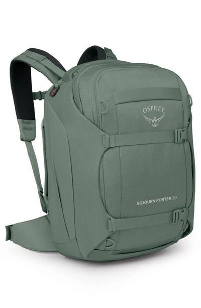 Shop Osprey Sojourn Porter 30-liter Recycled Nylon Travel Pack In Koseret Green