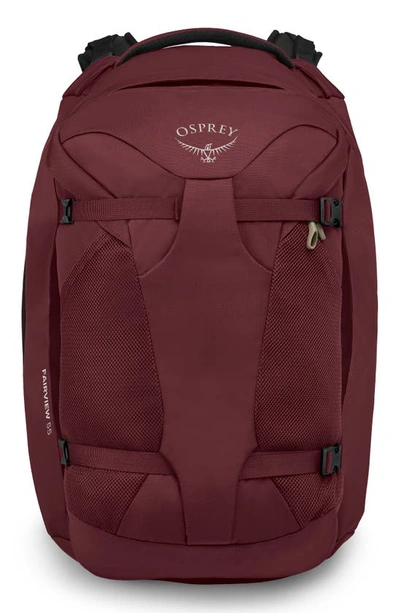 Shop Osprey Fairview 55-liter Travel Backpack In Zircon Red