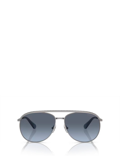 Shop Swarovski Aviator Sunglasses In Silver