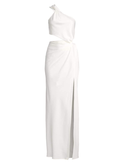 Shop Misha Women's Kristin Twist One-shoulder Maxi Dress In Ivory