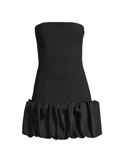 Shop Misha Women's Saphira Strapless Minidress In Black