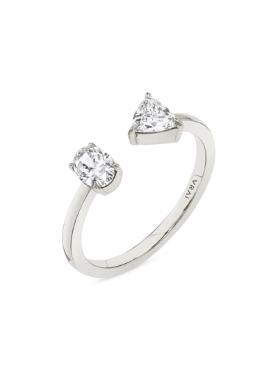 Shop Vrai Women's 14k White Gold & 0.50 Tcw Lab-grown Diamond Cuff Ring