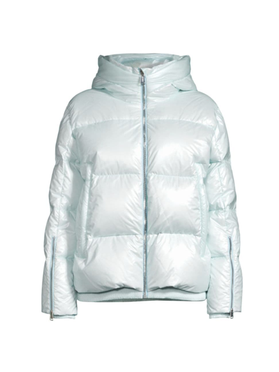 Shop Head Sportswear Women's Legacy Tiffany Hooded Down Ski Jacket In Light Blue