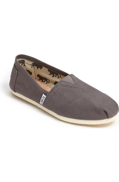 Shop Toms 'classic' Canvas Slip-on (women) In Ash