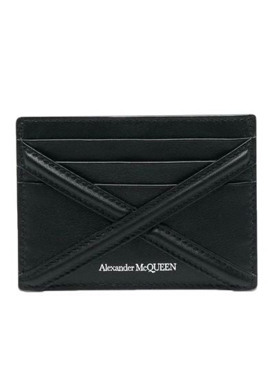 Shop Alexander Mcqueen Mcqueen Credit Card Case In Black