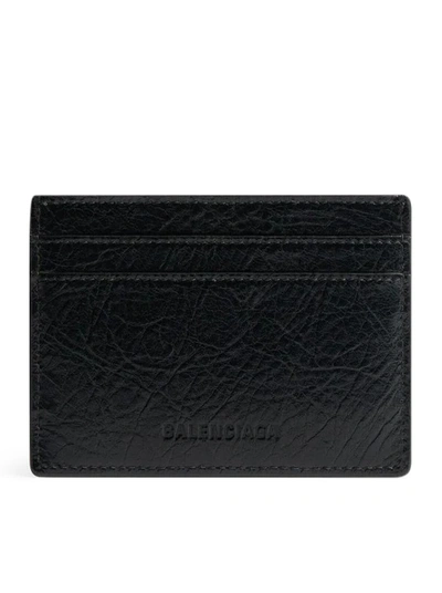 Shop Balenciaga Credit Card Case In Black