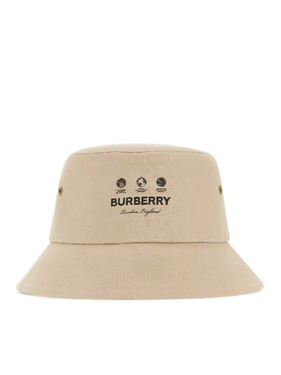Shop Burberry Hat In Nude & Neutrals