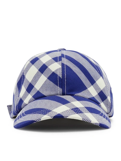 Shop Burberry Hat In Blue