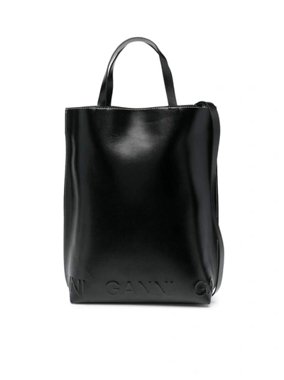 Shop Ganni Totes Bag In Black