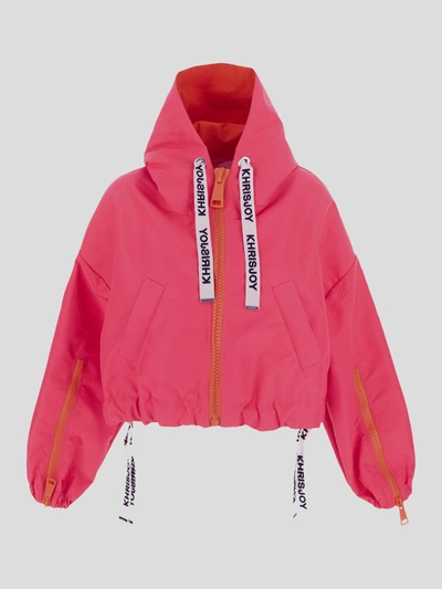 Shop Khrisjoy Jackets In Flamingopink
