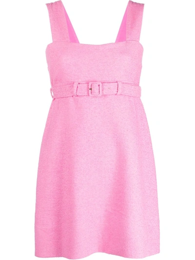 Shop Patou Minidress With Belt In Pink