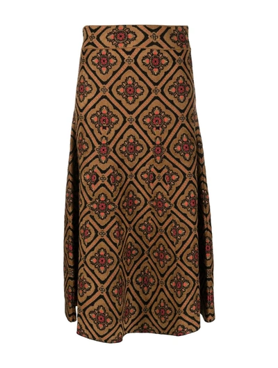 Shop Etro Long Skirts In Black