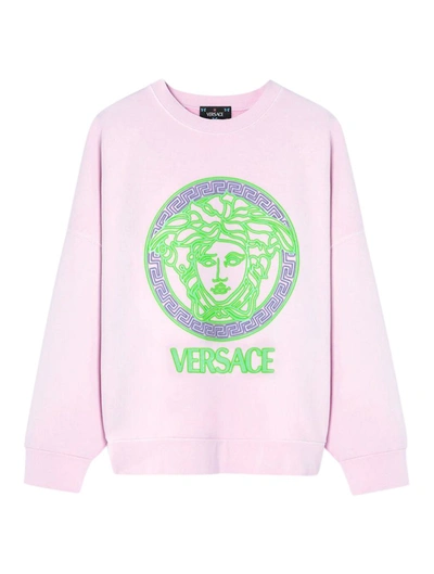Shop Versace Sweatshirt In Multicolour