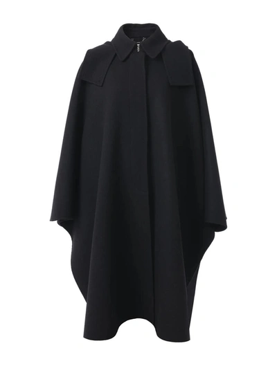 Shop Chloé Cape Coat In Black