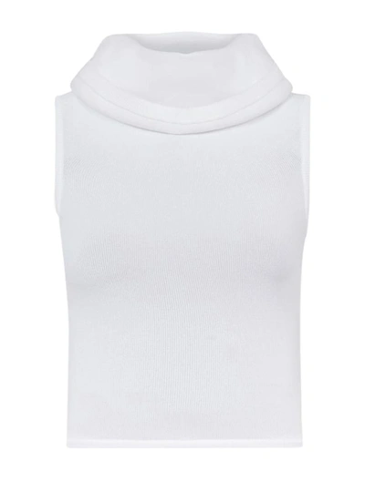 Shop Alaïa Cropped Tops In White