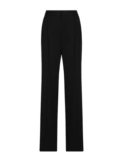 Shop Dolce & Gabbana Regular & Straight Leg Pants In Black