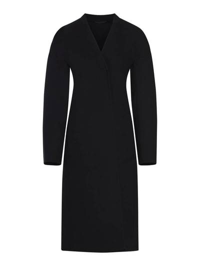 Shop Jil Sander Single Breasted Coat In Black