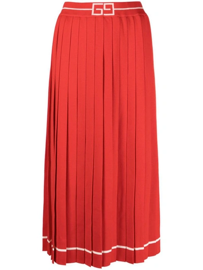 Shop Gucci Cruise Skirts Red