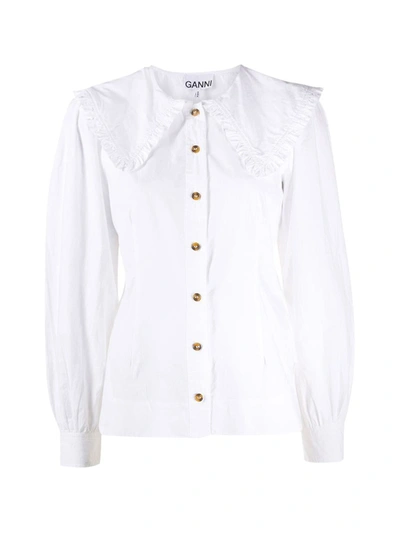 Shop Ganni Shirt In White