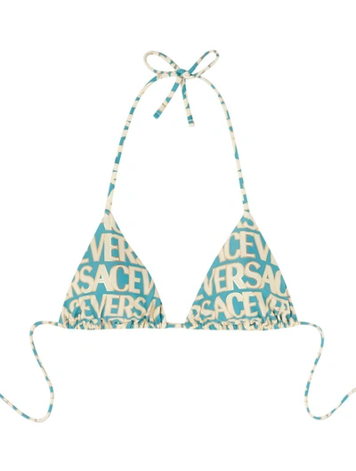 Shop Versace Bikinis Swimwear In Blue