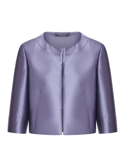Shop Alberta Ferretti Jacket In Pink & Purple