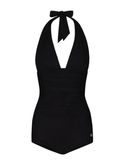 Shop Dolce & Gabbana One-pieces Swimwear In Black