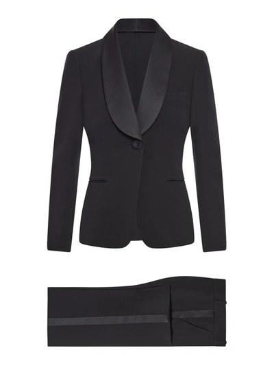 Shop Giorgio Armani Formal Suit In Black