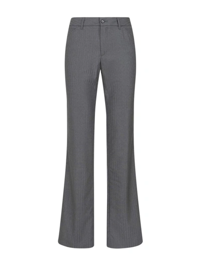 Shop Etro Regular & Straight Leg Pants In Grey
