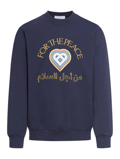 Shop Casablanca Sweatshirt In Blue