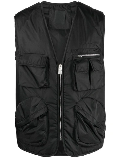 Givenchy Multi-pockets Nylon Vest In Black