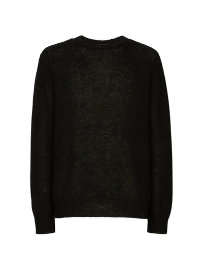 Shop Dolce & Gabbana Round Neck Sweater In Black