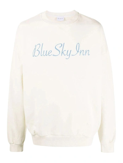 Shop Blue Sky Inn Round Neck Sweatshirt In Nude & Neutrals